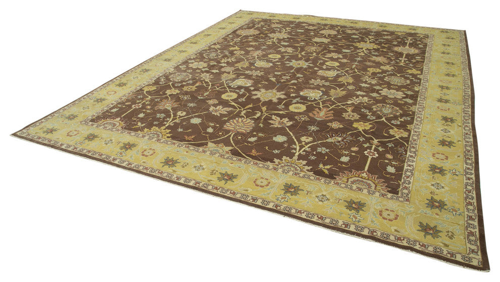 Rug N Carpet - Hand-Knotted Oriental 10' 9" x 13' 7" Large Oushak Area Rug