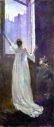 Constantin Alexeevich Korovin At the Window, 15"x30" Gallery Wrapped Canvas
