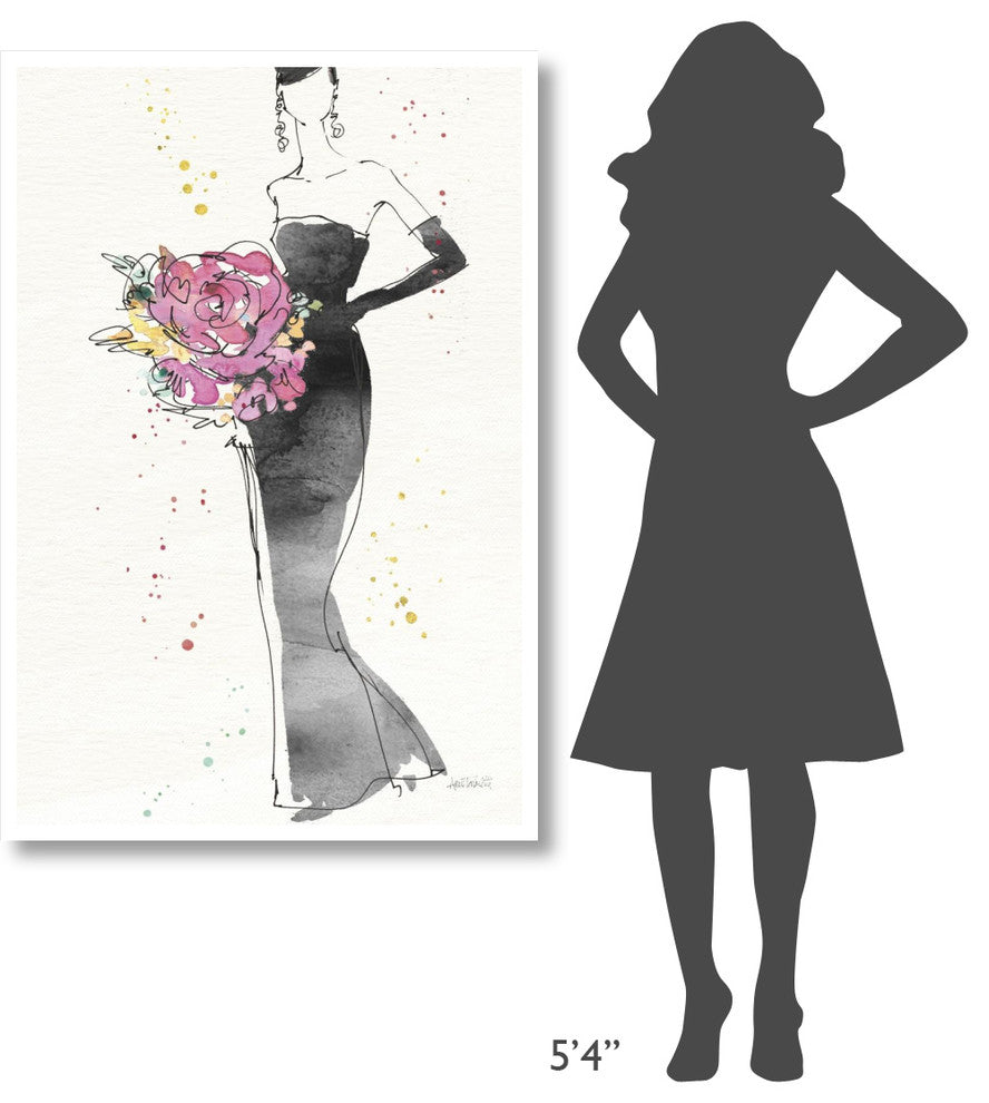 "Floral Fashion III v2" Digital Paper Print by Anne Tavoletti, 34"x50"