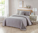 Bibb Home 4 Piece Solid Quilt Set, Taupe, Twin