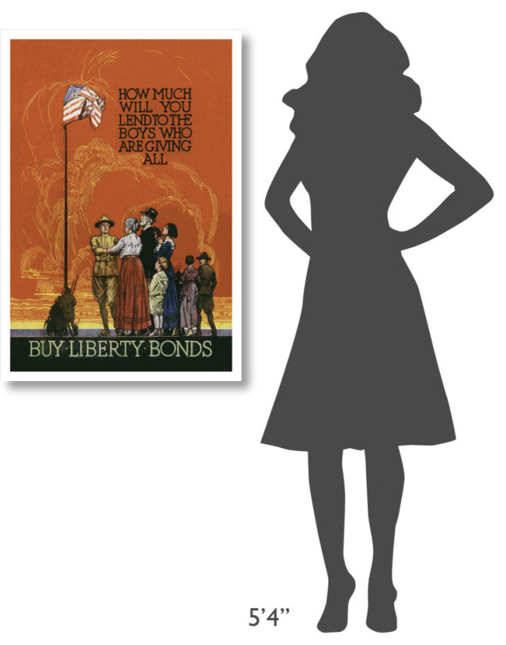 "WWI: Buy Liberty Bonds" Digital Paper Print, 26"x38"