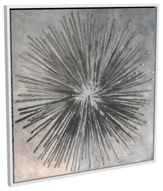Energy Burst Framed Canvas - White Frame