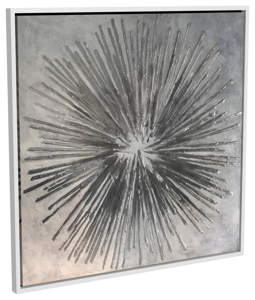 Energy Burst Framed Canvas - White Frame