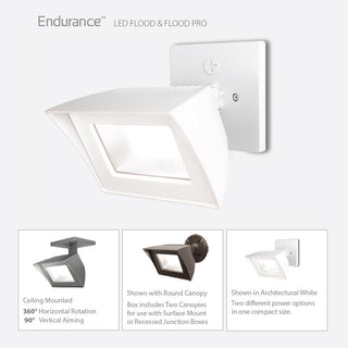 Endurance Flood PRO LED Flood-Light 3000K Warm White, Architectural Bronze