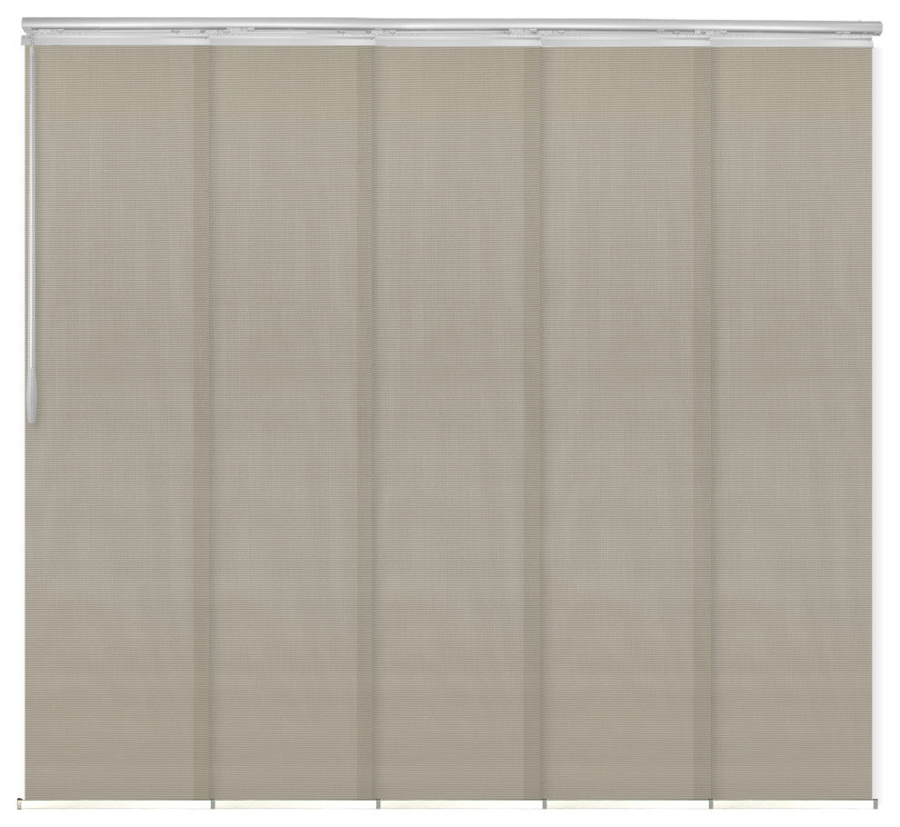 Estelle 5-Panel Track Extendable Vertical Blinds 58-110"W