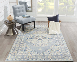 Momeni Anatolia Wool Blend Blue Area Rug 2' X 3'