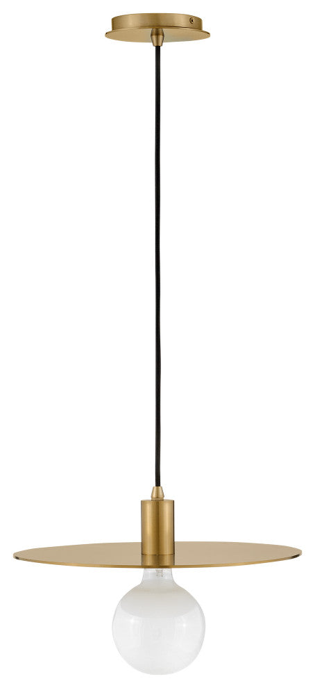 Lark Lulu 15" Large Convertible Pendant Light, Lacquered Brass