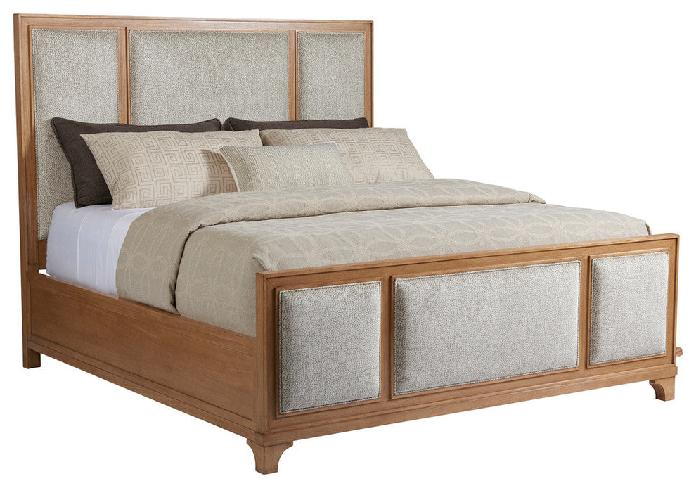 Crystal Cove Upholstered Panel Bed King
