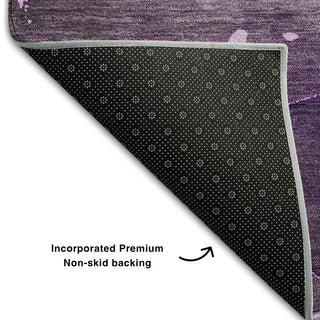 Premium Machine Washable Mayfield AMF522 Purple 2'3" x 7'6" Runner Rug