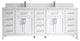 Cambridge 84 Double Sink Bath Vanity in White 1.5" Empira Quartz