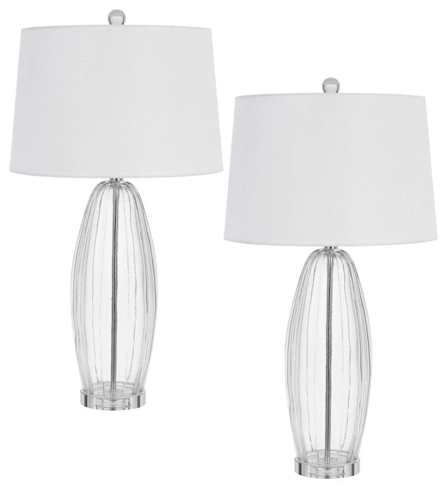 Raisio 30" Height Clear Glass Table Lamp