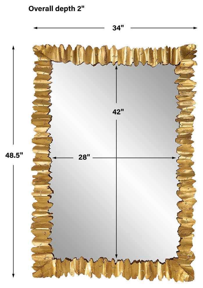 Uttermost 09825 Lev Antique Gold Mirror