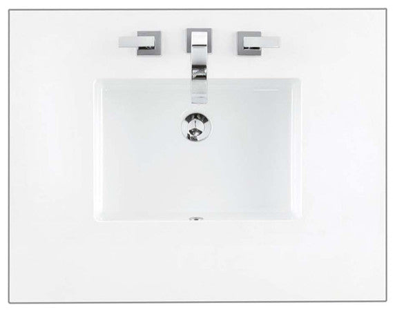 Bristol 36" Single Vanity Whitewashed Walnut, White Zeus Quartz