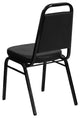Flash Furniture Hercules Faux Leather Banquet Stacking Chair in Black