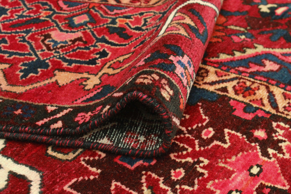 Fine Vintage Distressed Zaid Red/Ivory Rug, 9'5 x 12'9