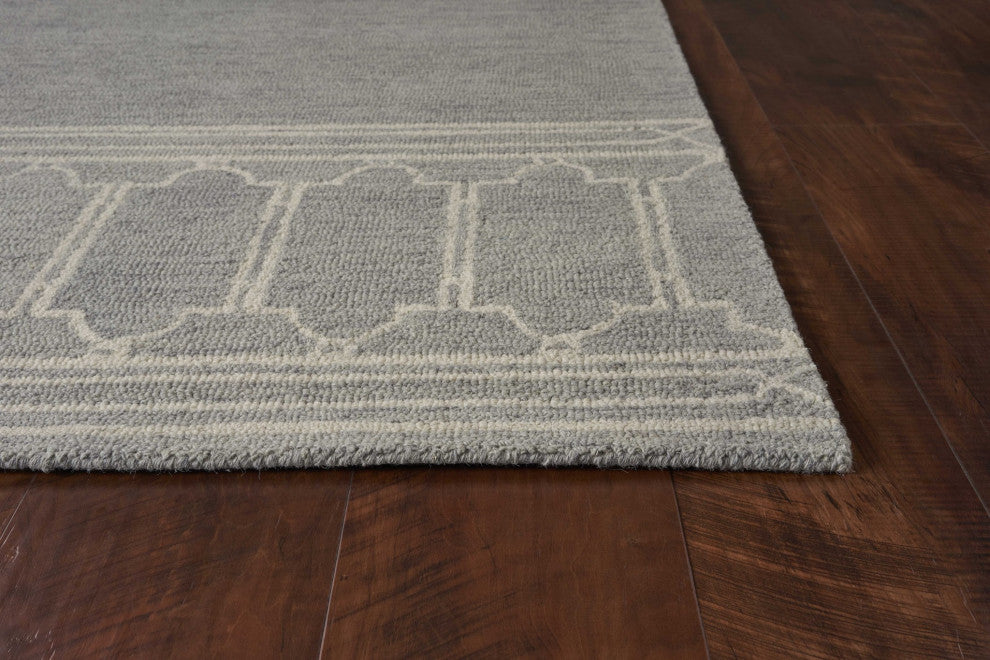 HomeRoots 8' x 10' Wool Grey Area Rug