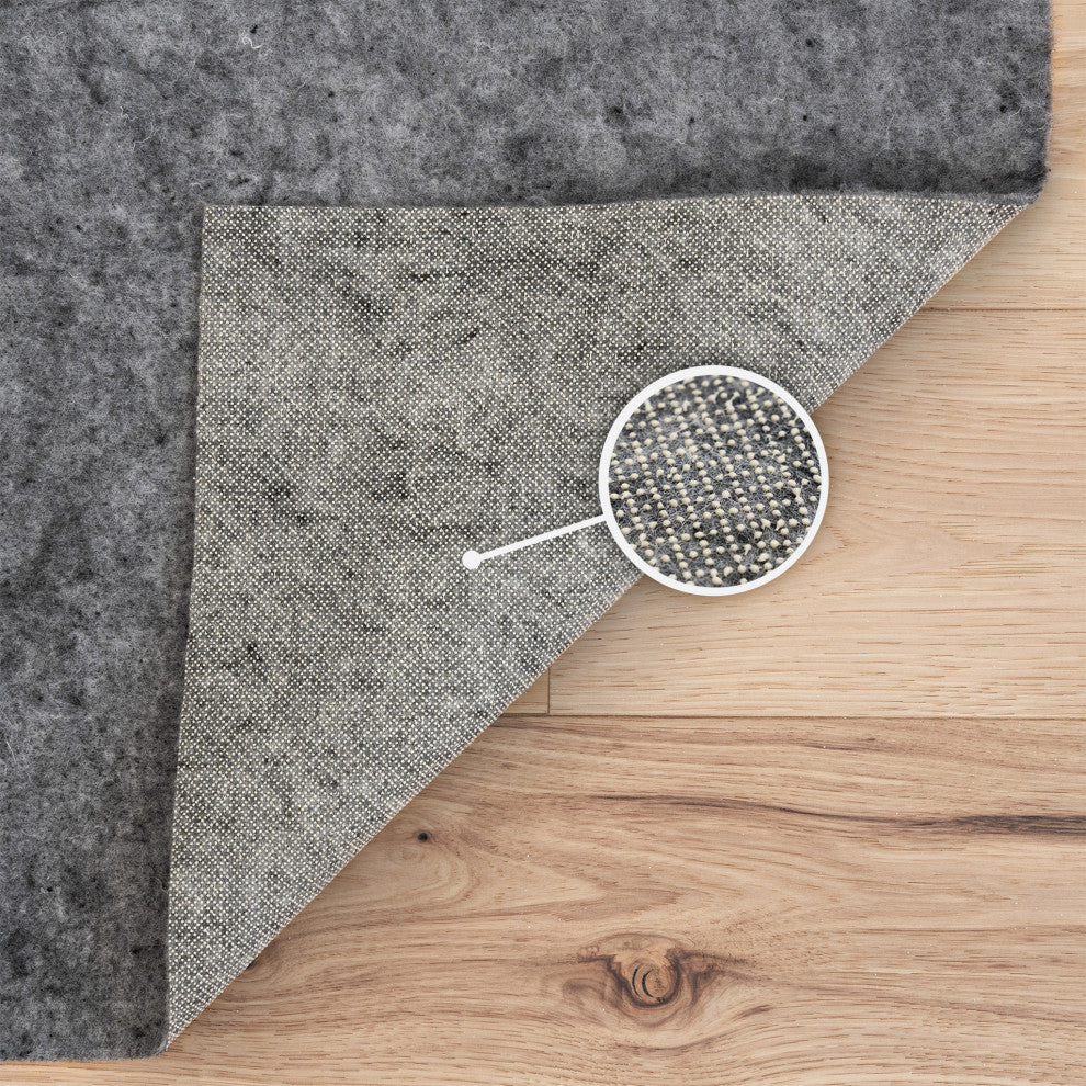 Gatto Felt Solid Area Rug Pad, Gray, 2' X 6'11''