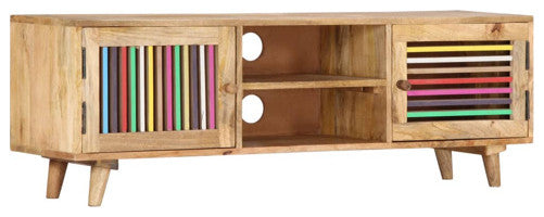 vidaXL TV Stand TV Unit Sideboard TV Console Media Cabinet Solid Mango Wood