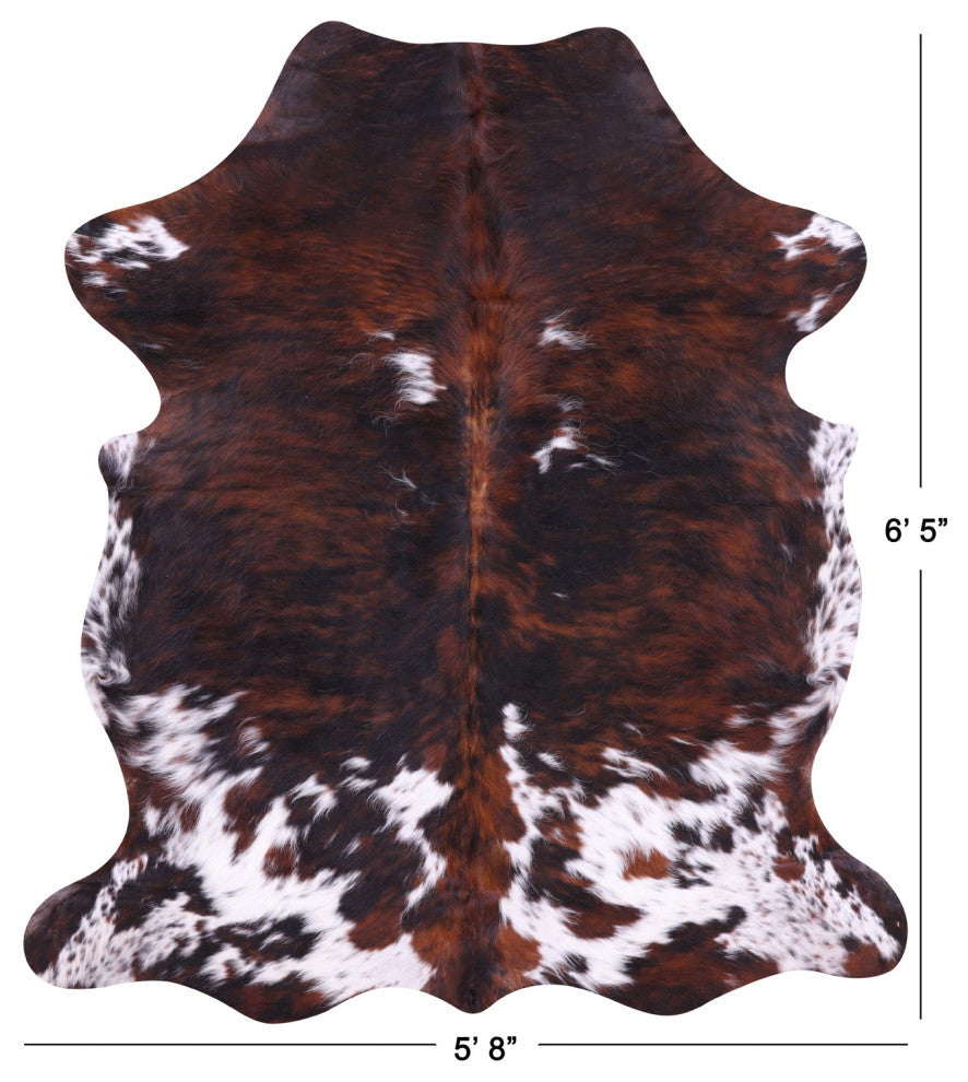 6' 5" X 5' 8" Natural Cowhide Rug C1903