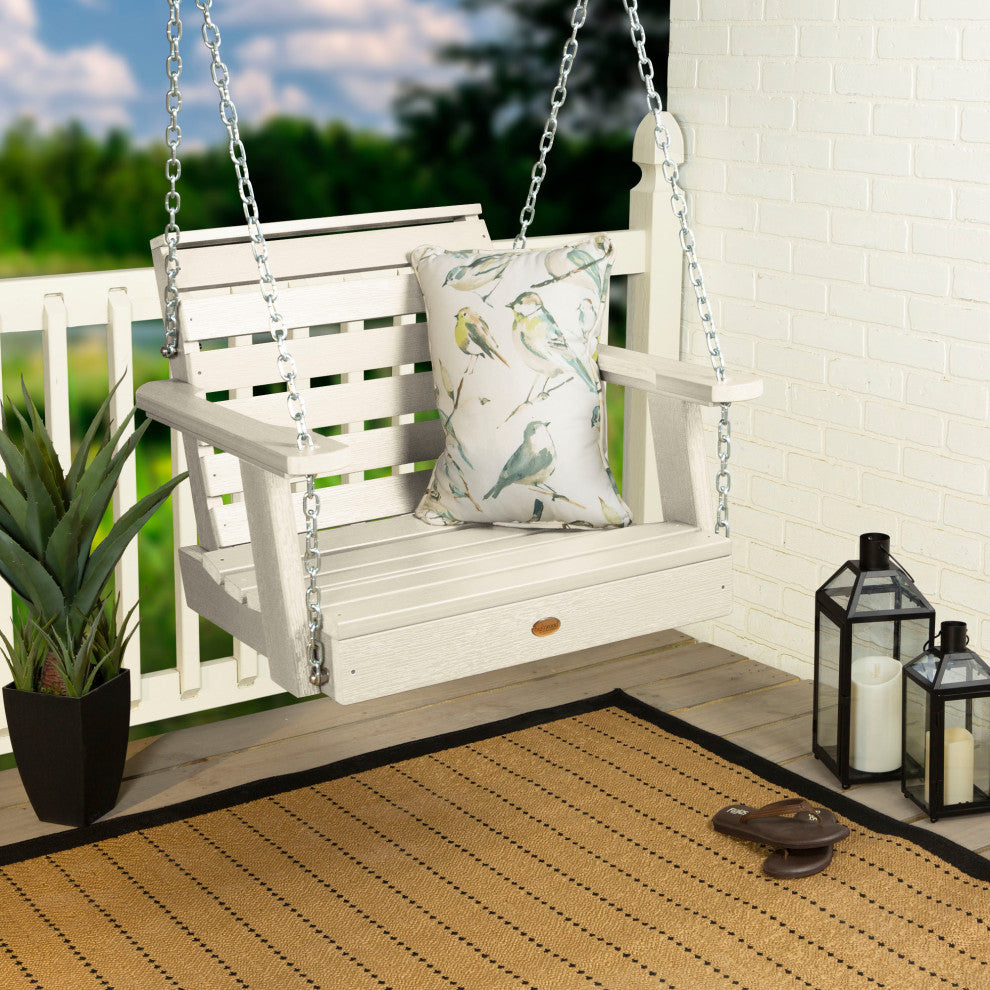 Weatherly Single Seat Swing, Weathered Acorn, Whitewash