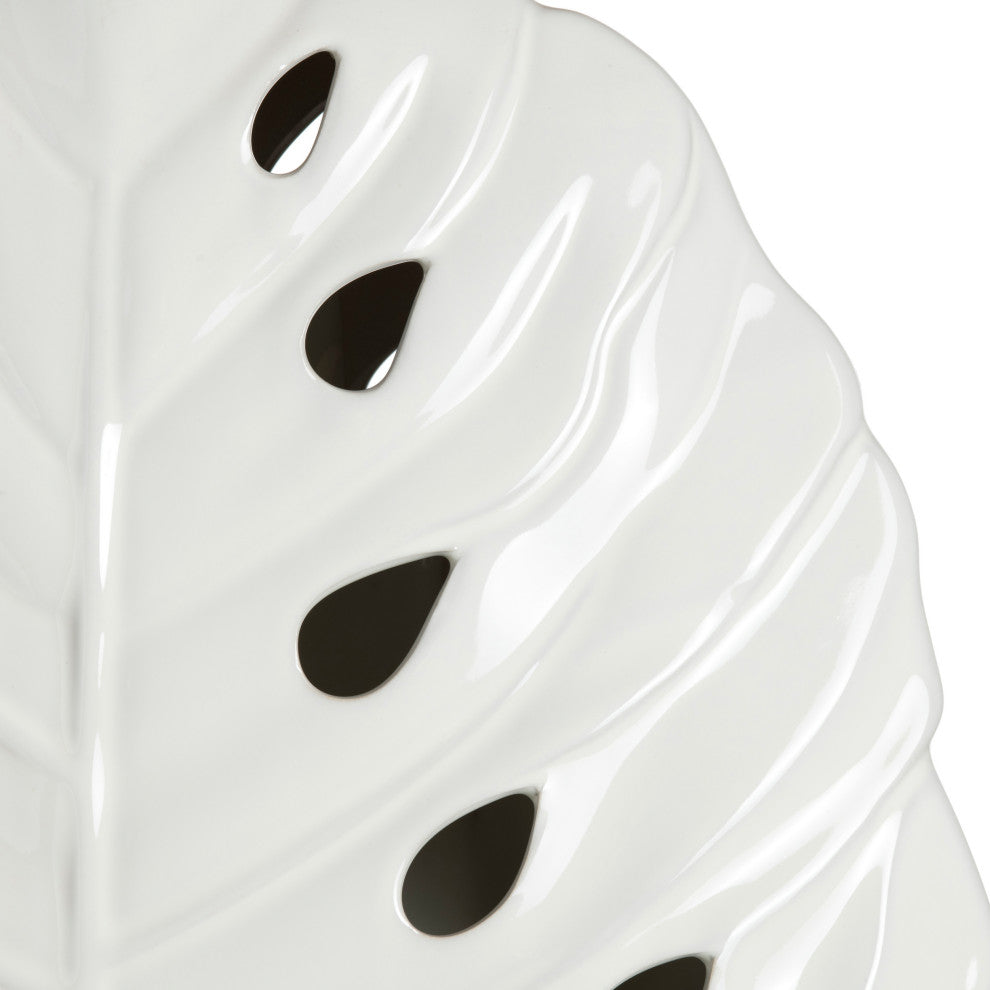 36.5"H White Ceramic Table Lamps With Burlap Oval Shade, Set of 2