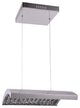 Curved Stainless Steel Frame LED Light Fixture With Clear Crystal Interior