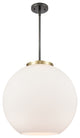 Athens Pendant, Black Antique Brass, Matte White, Matte White