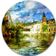 Old Belgium Channel, Landscape Photo Disc Metal Artwork, 11"