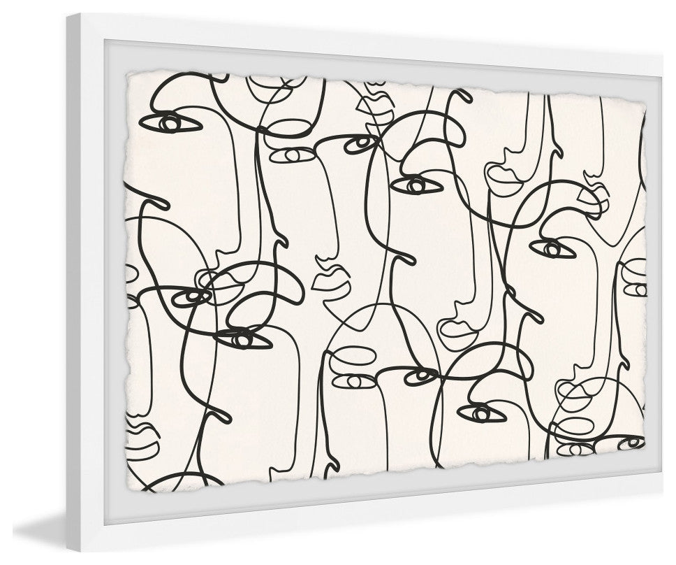 "Face Illusion" Framed Painting Print, 24x16