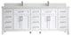 Cambridge 84 Double Sink Bath Vanity in White 2" White Quartz