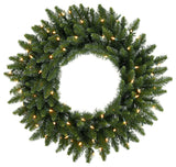 24" Eastern Mixed Pine Wreath, 130 Tips, 35 Clear Lights