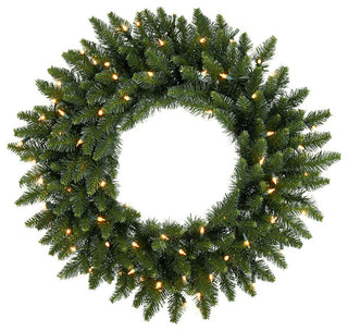 24" Eastern Mixed Pine Wreath, 130 Tips, 35 Clear Lights