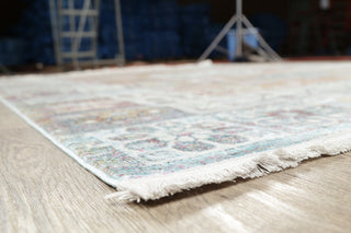 Vintage-Style Medallion Distressed Border Area Rug, 9 X 12 Ft.
