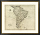 "Map of South America, 1796" Framed Digital Print by John Reid, 46x40"