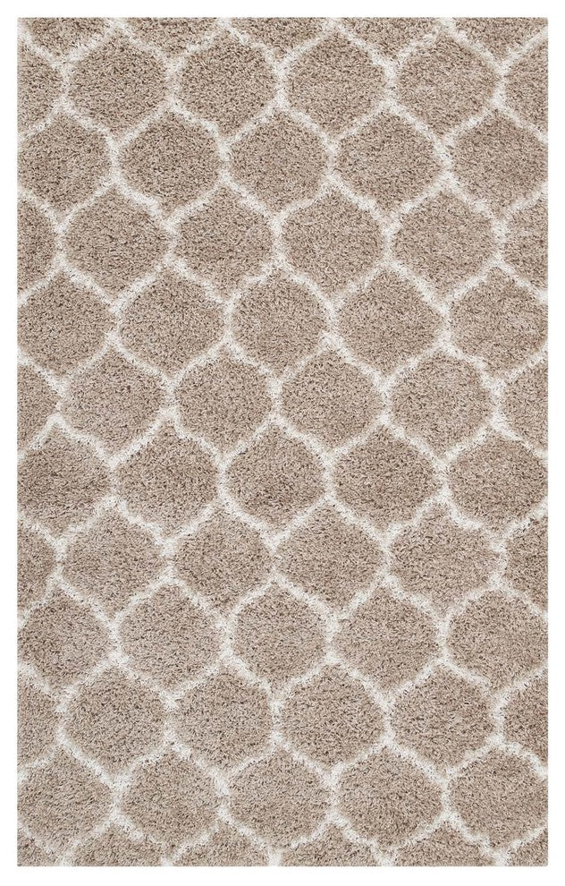 Solvea Moroccan Trellis 5x8 Shag Area Rug