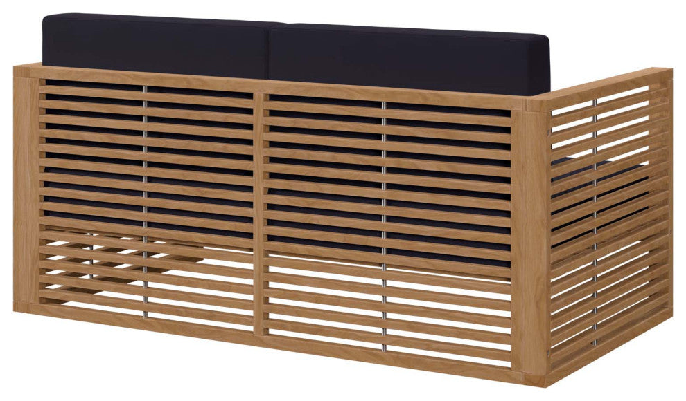 Carlsbad Teak Wood Outdoor Patio Loveseat