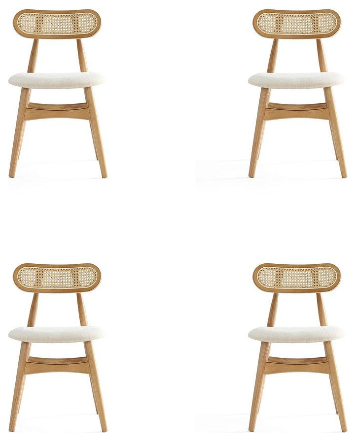 Manhattan Comfort Colbert Dining Chair, Nature, Set of 4
