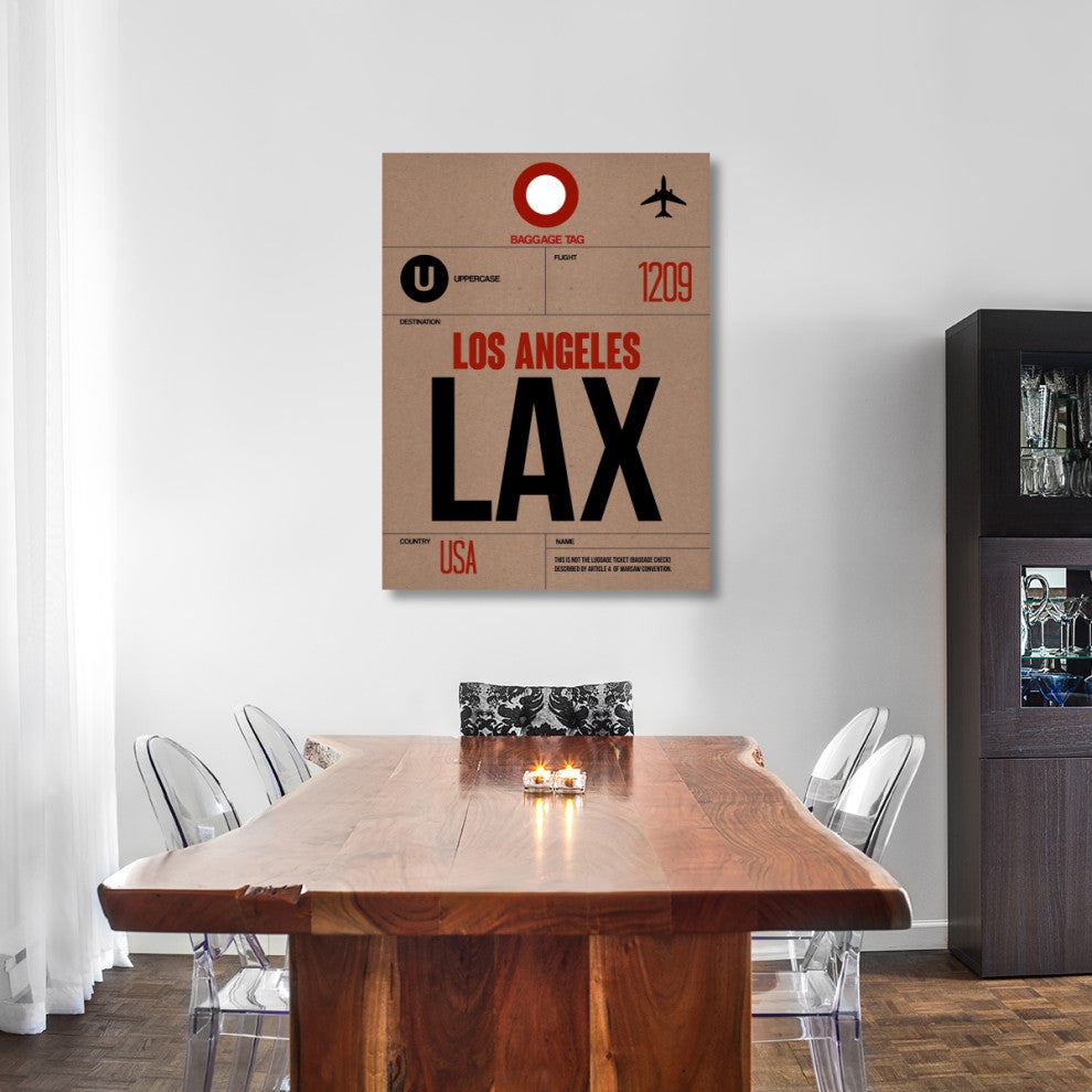 "LAX Los Angeles Luggage Tag 1" Fine Art Print