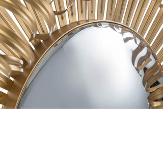 Gewnee 27", Sunburst Design Wall Mirror Decorative Golden Finish