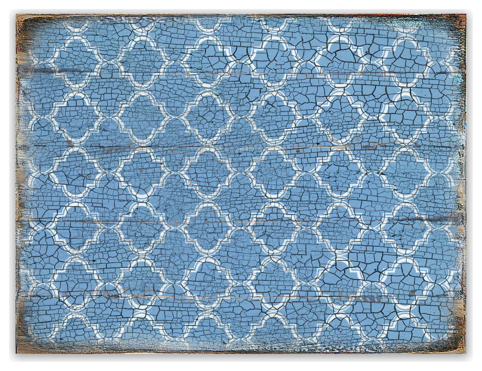 Decorative Pattern Wooden Block, 12"x9"