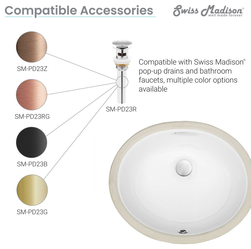 Monaco 16.5" Oval Under-Mount Bathroom Sink