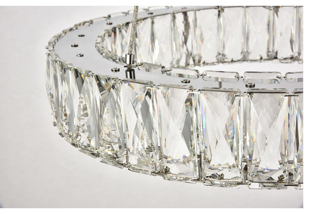 Monroe Integrated LED Chip Light Chrome Pendant