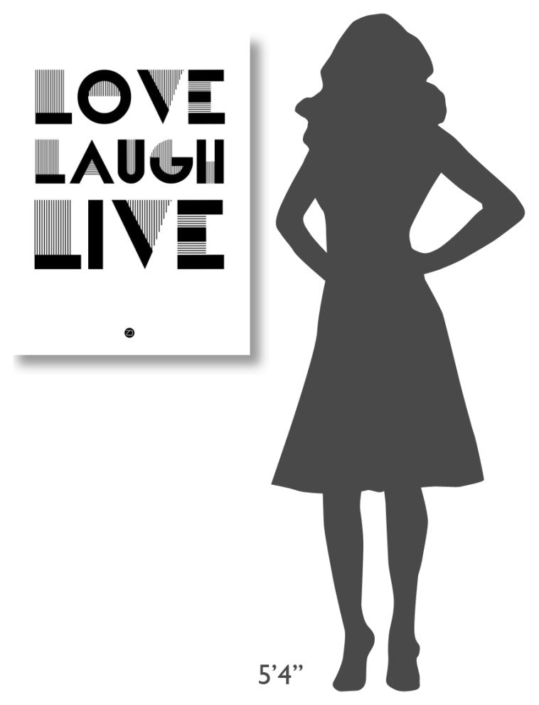 "Love Laugh Live Poster 3" Fine Art Print