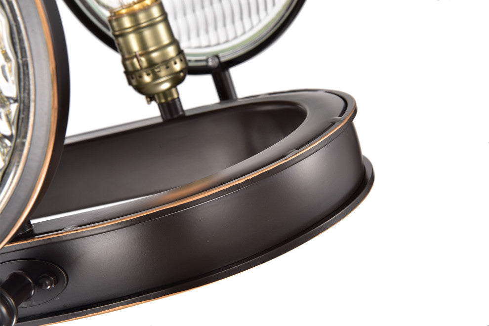 Cartweight 6-Light Oil Rubbed Bronze Semi-flush Chandelier With Headlight Glass