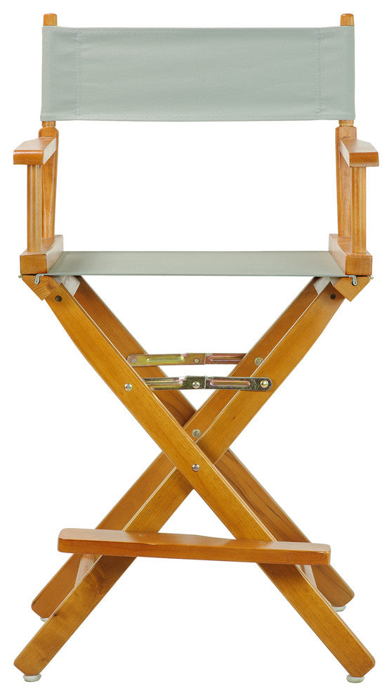 024" Director's Chair Honey Oak Frame-Gray Canvas