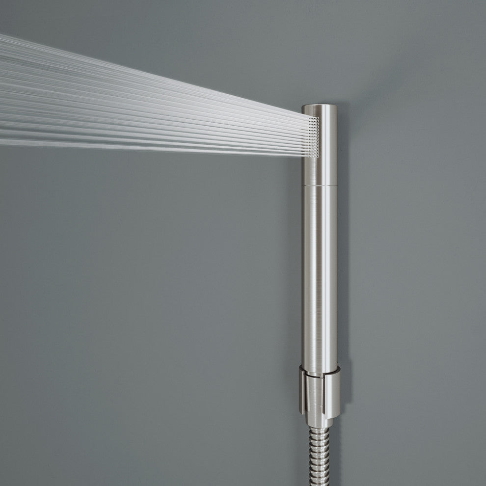 Orchid 39" H x 4" W 2-Jet Retro Shower Panel with Square Shower Head, Stainless Steel