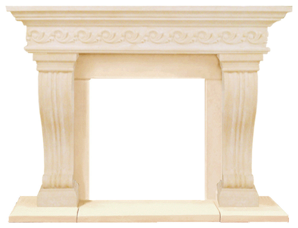 President Series Sierra Cast Stone Fireplace Mantel