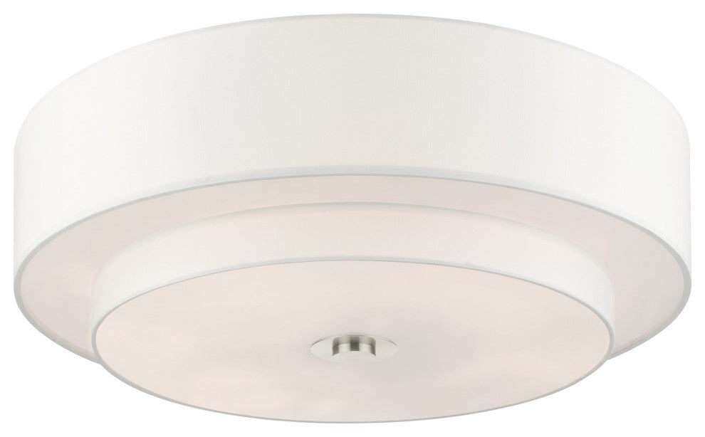 Brushed Nickel Timeless, Transitional, Versatile, Semi Flush