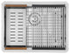 25 in. Undermount Single Bowl Kitchen Sink with Accessories in Stainless Steel