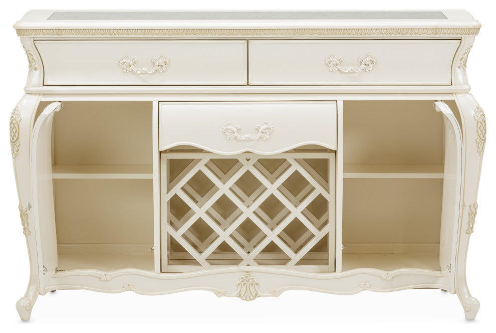 Lavelle Sideboard with Mirror - Classic Pearl